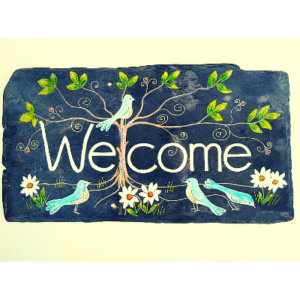 Bluebirds Welcome Sign